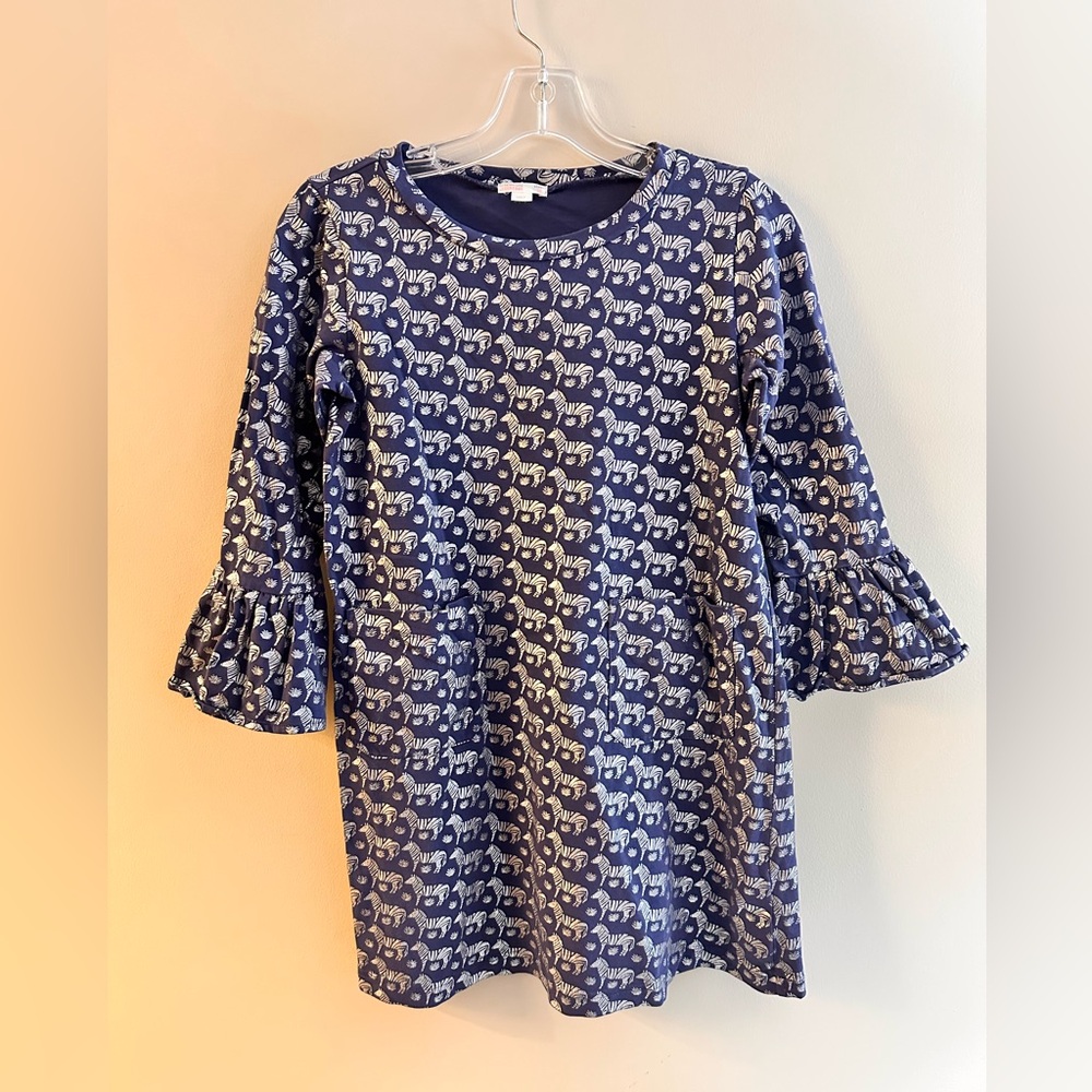 Blue Zebra Print Kids Dress | Fun Animal Print | Easy Everyday Style